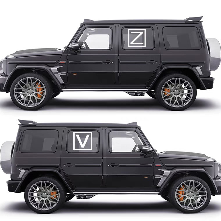 俄罗斯战车坦克苏联Z型标志真理V型胜利标识汽车装饰文字反光贴纸