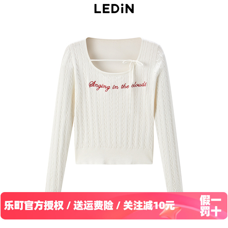 乐町系带修身套衫春季新款毛针织衫女C1EEE1229