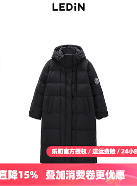 【商场同款】乐町连帽廓形长款羽绒服25冬新款保暖外套C2ACE4332