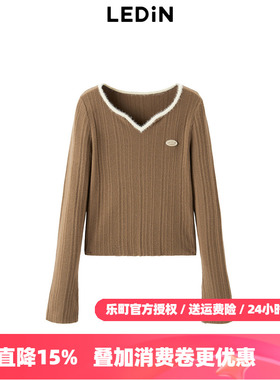 【商场同款】乐町早秋新款低领打底套衫女修身上衣C2EED4425