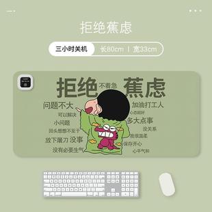 加热鼠标垫左侧开关超大发热暖手桌垫女生办公室书桌面工位电热垫
