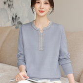 妈妈气质针织衫 毛衣中年妇女上衣中老年春秋打底小衫 2025秋装 新款