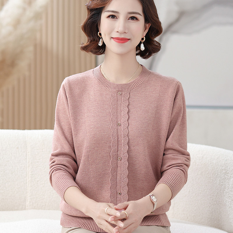 妈妈秋装时尚减龄毛衣中年女士图片