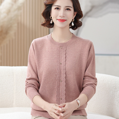 妈妈秋装时尚减龄毛衣中年女士