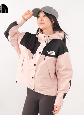 TheNorthFace北面女Reign On户外防水透气高腰短款冲锋衣外套8DGK
