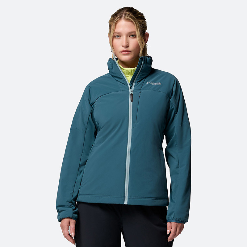 哥伦比亚女休闲立领保暖棉服外套