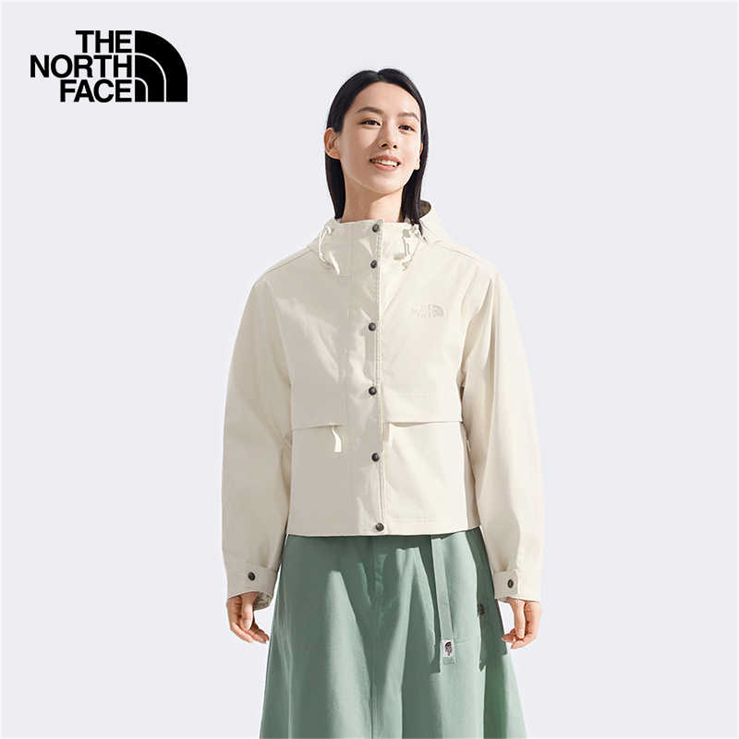 北面女棉服防水二合一冲锋衣外套