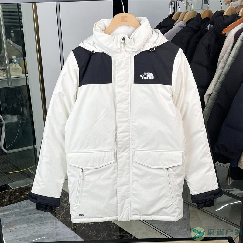 北面男士户外550蓬中长款羽绒服