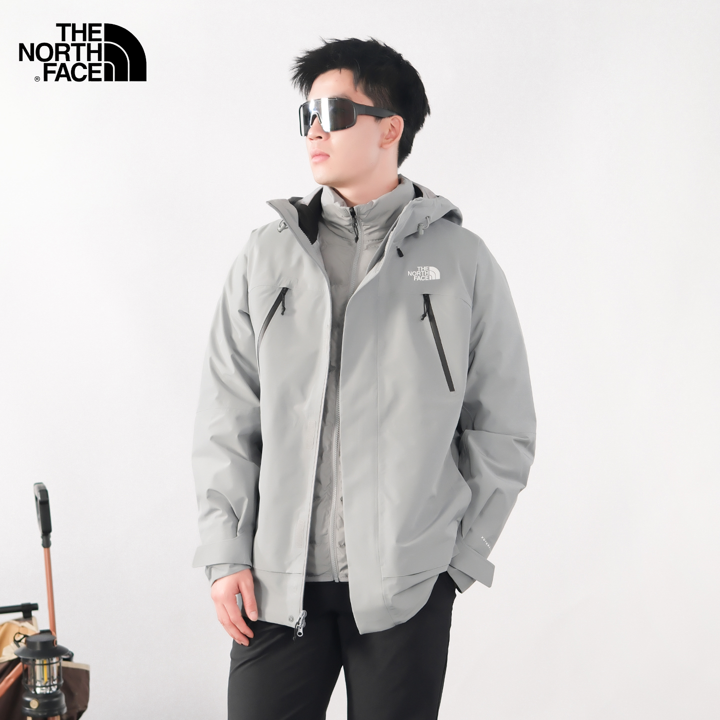 TheNorthFace北面男子冲锋衣户外防水保暖羽绒内胆三合一外套89ZM