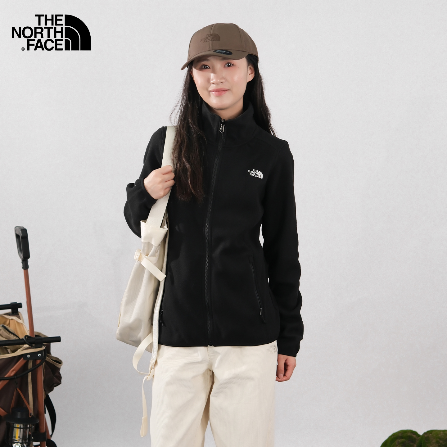 北面女子防风透气可做内胆抓绒衣