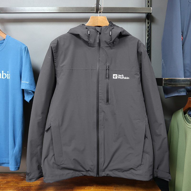 狼爪防水羽绒内胆三合一冲锋衣男