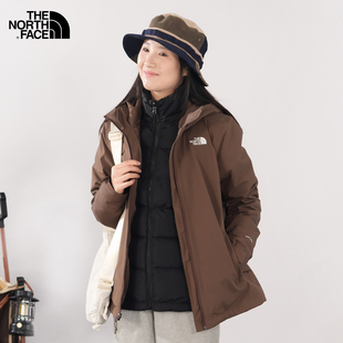 TheNorthFace北面秋冬女子冲锋衣户外防水羽绒内胆三合一外套8DMS