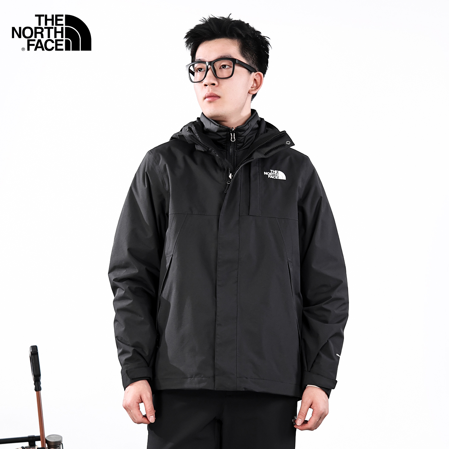 北面男棉服内胆三合一冲锋衣外套