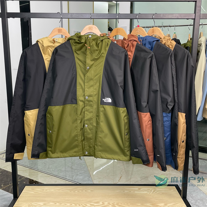 北面户外防水透气单层冲锋衣男士