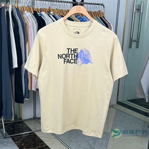 北面户外休闲男纯棉透气短袖T恤