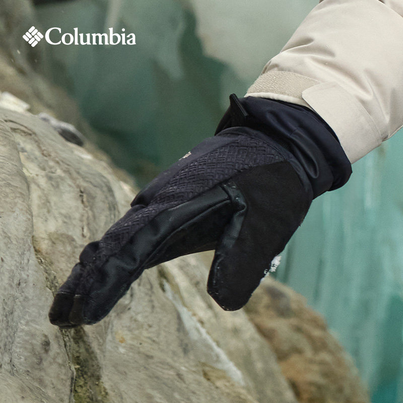 25秋冬新款Columbia哥伦比亚户外男士钛金防水夹棉滑雪手套CM3599