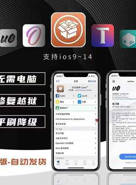 苹果手机平板iPad在线越狱平刷修复闪退6/7/xr/14/13/12系统cydia