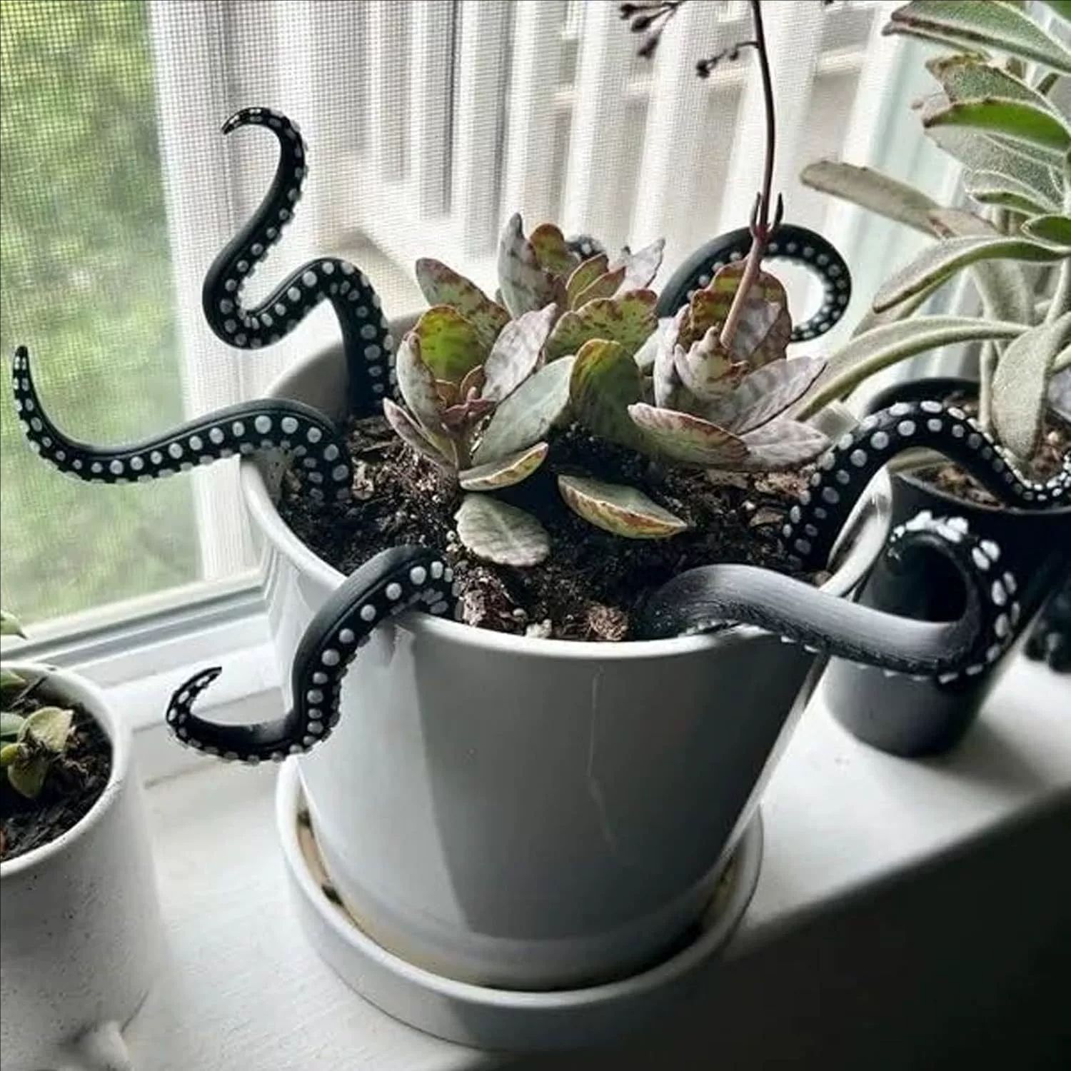 跨境Set of 7 Sea monster Tentacles海怪章鱼触手7件套花盆摆件