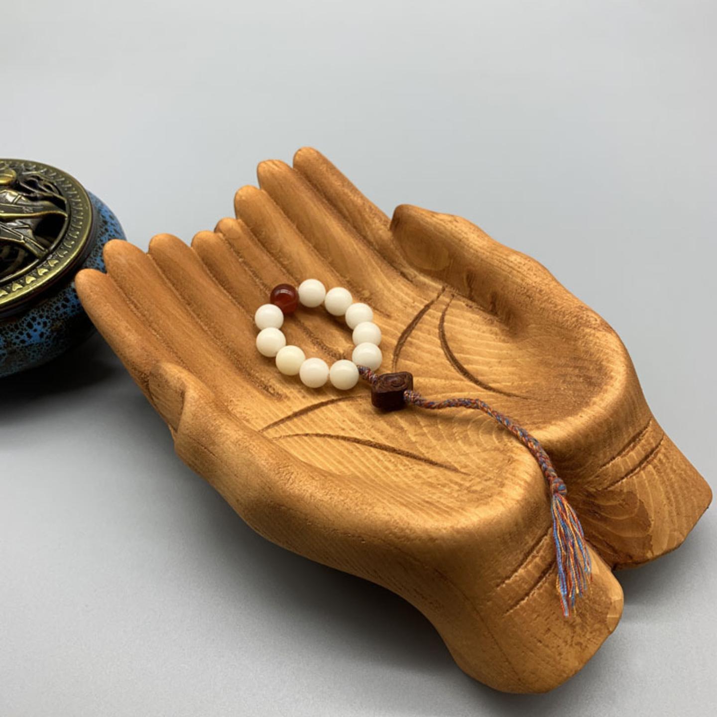 跨境创意木质雕刻佛手果盘家居客厅书房办公室摆件装饰类艺术品