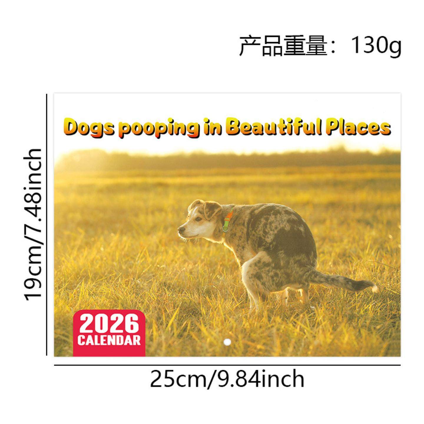 新品2026年狗狗大便日历创意拉屎