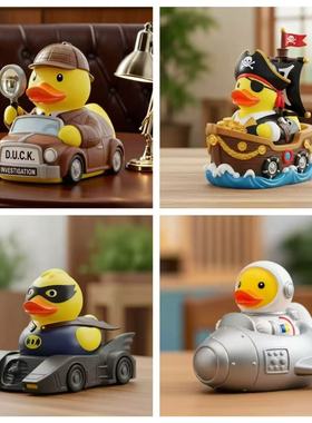 跨境新款Spooky Rubber Ducks可爱主题的卡通职业鸭家居装饰品
