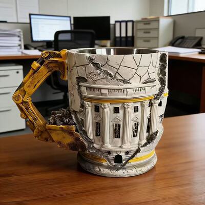 跨境新款撒谎拆卸建筑马克杯Someone Lied Demolition Mug3D立体