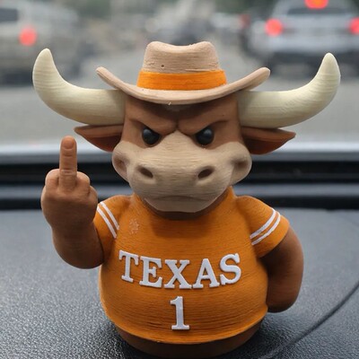 跨境新品Texas Bull Middle Finger Duck德州公牛竖中指鸭3D礼物