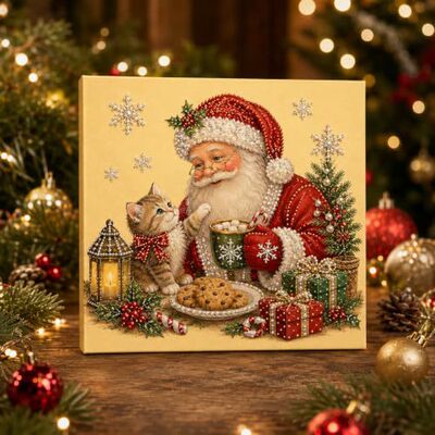 跨境新品DIY Pearl and diamond painting set圣诞珍珠钻石画套装
