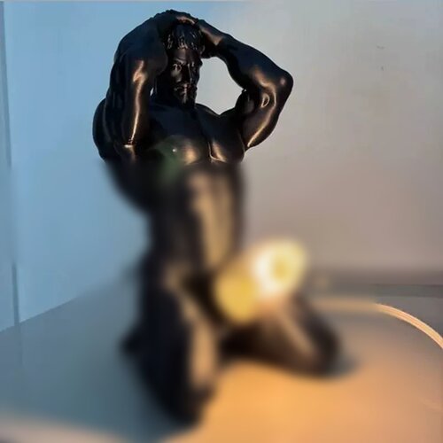 跨境 Bold Male Figure Table Lamp 肌肉男艺术台灯人物雕塑摆件