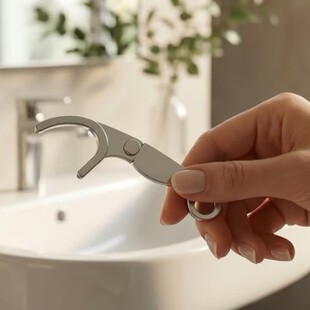 跨境爆款 多次使用不锈钢牙线签 Stainless steel dental floss
