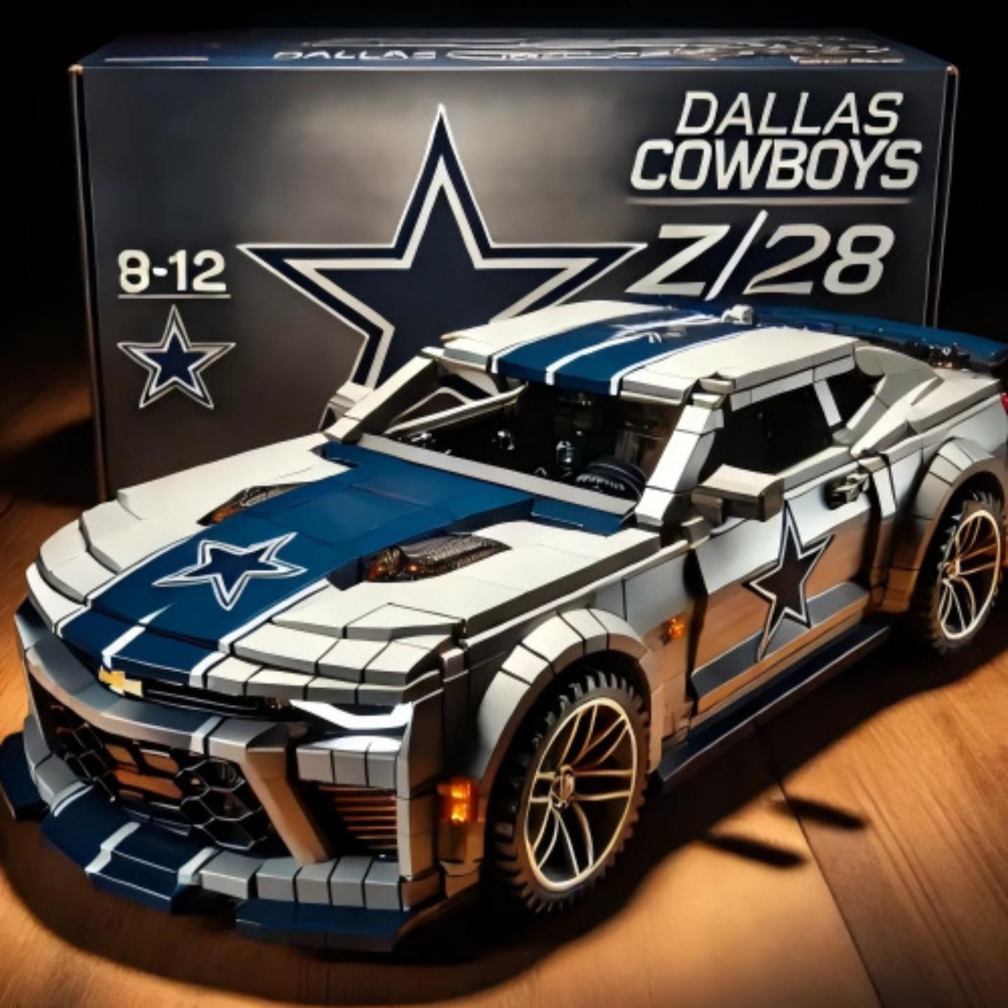 跨境Football Team Camaro Z/28 Building Block足球队科迈罗积木