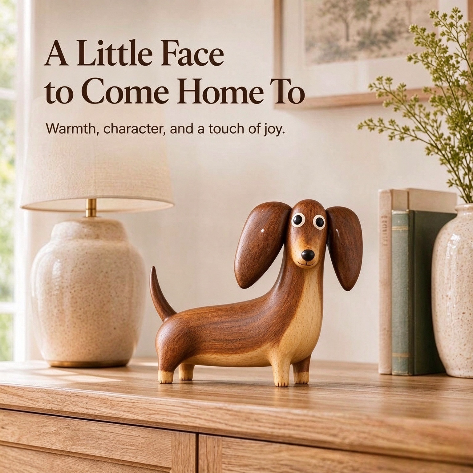 跨境新品 Resin Dachshund Statue 奇趣腊肠狗雕像树脂工艺品摆件