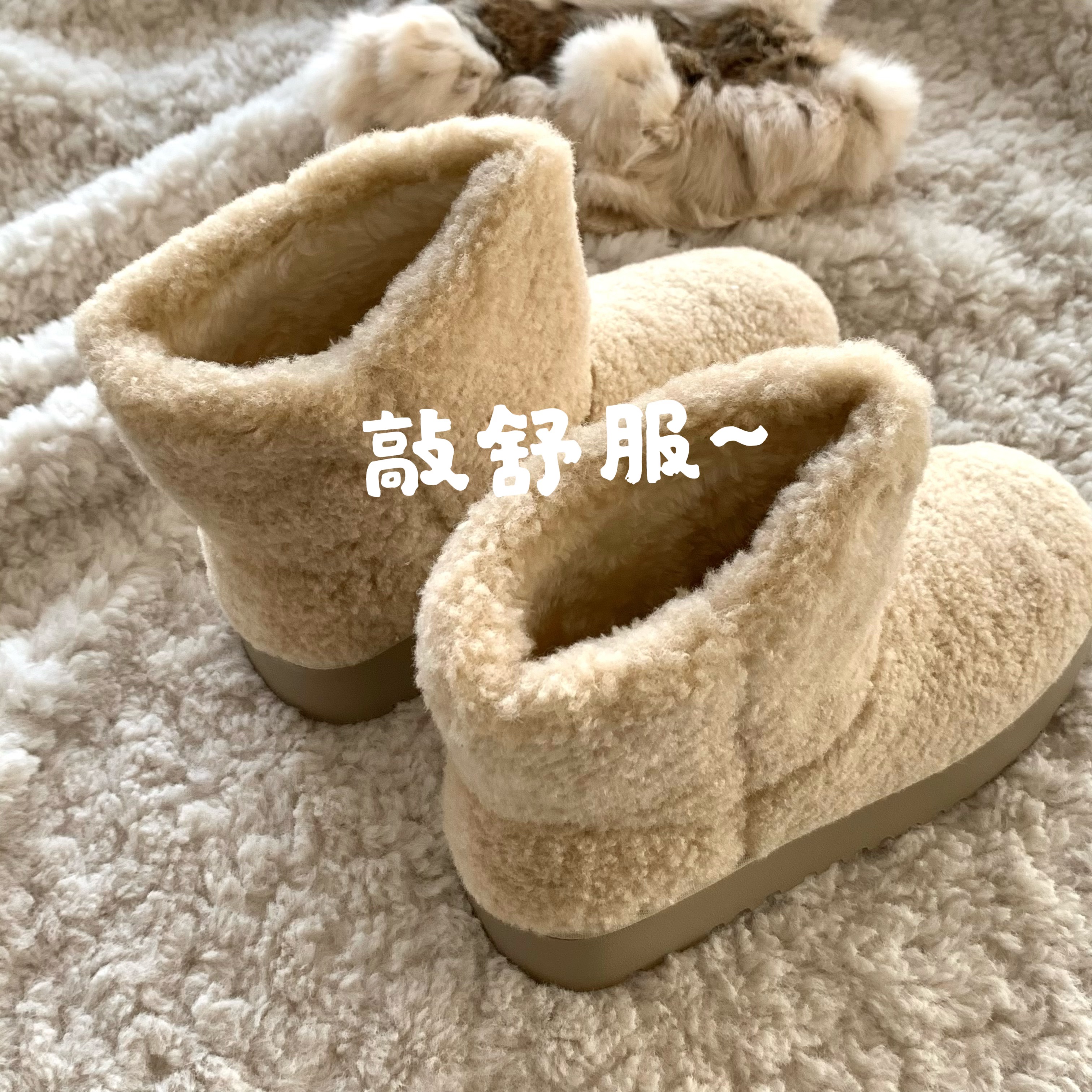 自留性价比up!温柔治愈系暖冬~泰迪卷毛毛雪地靴女冬季加绒加厚