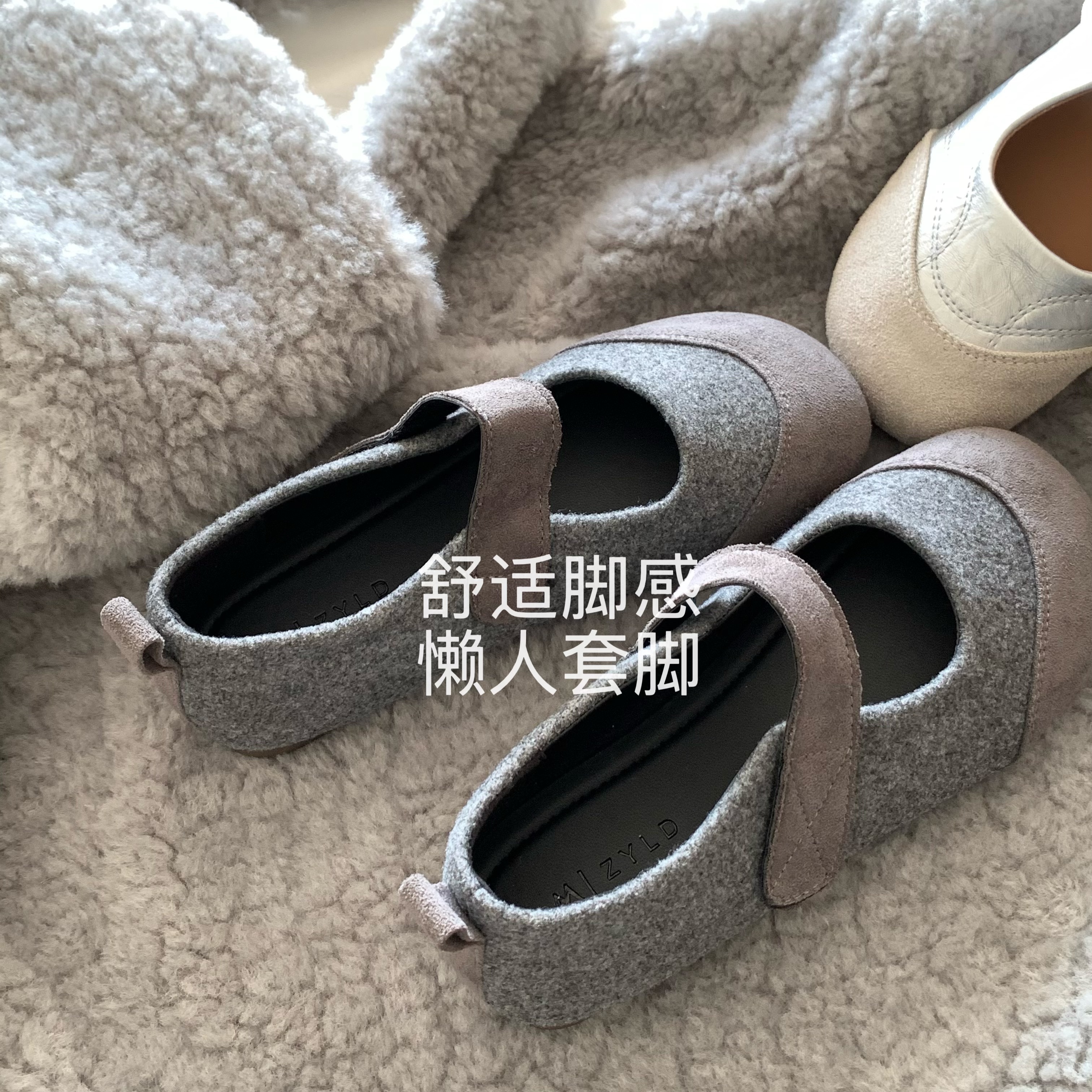 韩版ins女外穿魔术贴玛丽珍单鞋