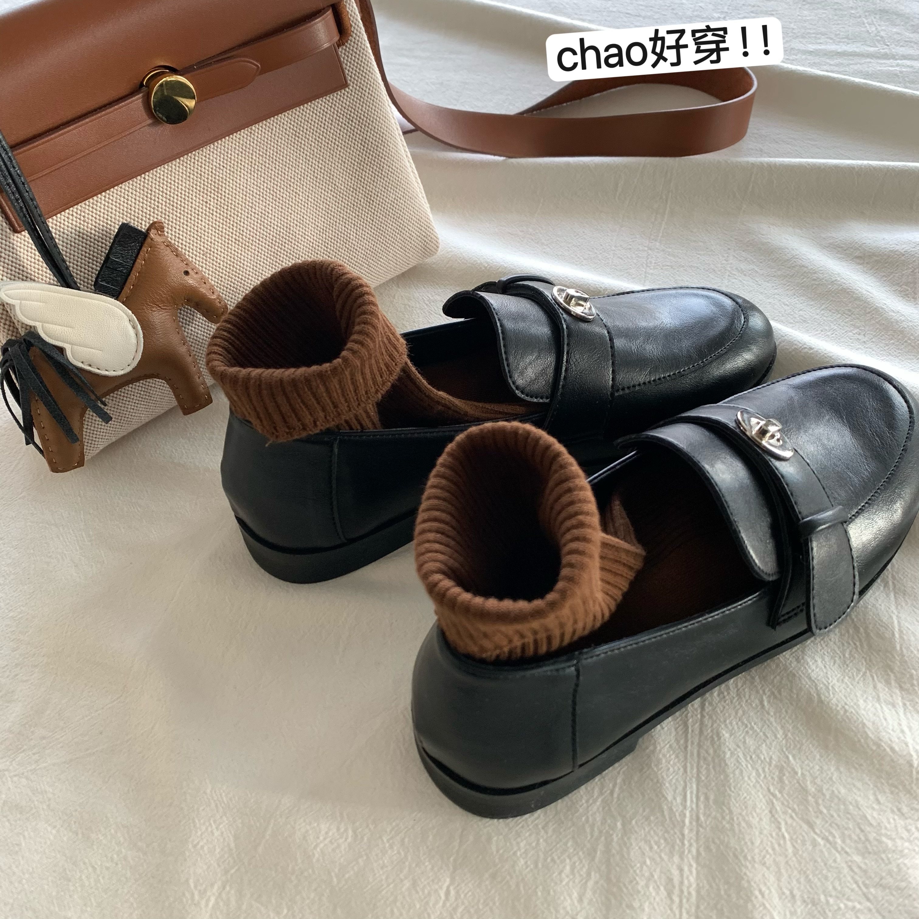 好爱这双 ~（皮质敲好ye） 春季金属扣小皮鞋女复古乐福鞋ins韩国,女鞋,深口单鞋,淘宝优惠券,粉丝福利购,淘宝优惠卷