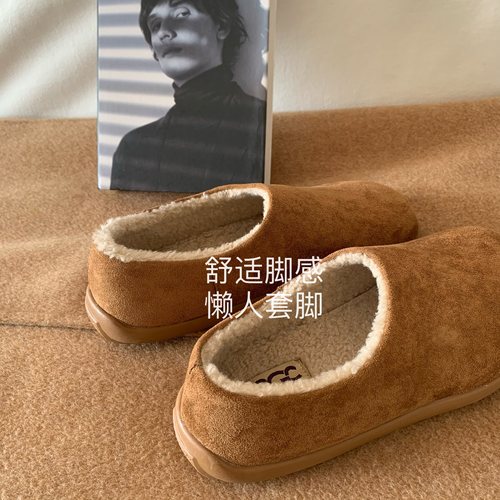 韩版ins女冬季勃肯毛毛鞋