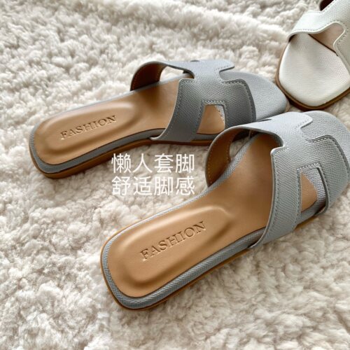 韩国ins夏季平底一字拖鞋女外穿