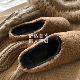 坠入美拉德的秋冬温柔~chic晚晚风毛毛拖鞋女外穿包头半拖毛茸茸
