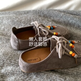 高圆圆同款!INS复古小众包头勃肯拖鞋2026网红爆款懒人袋鼠鞋女