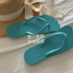 自留款!七色入!INS日单情侣夹脚拖鞋女夏沙滩海边人字拖凉拖男