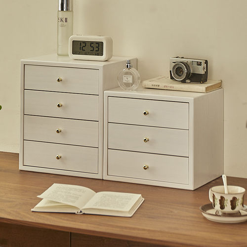 实木桌面抽屉收纳盒玄关办公桌梳妆台长方形化妆品杂物首饰收纳柜