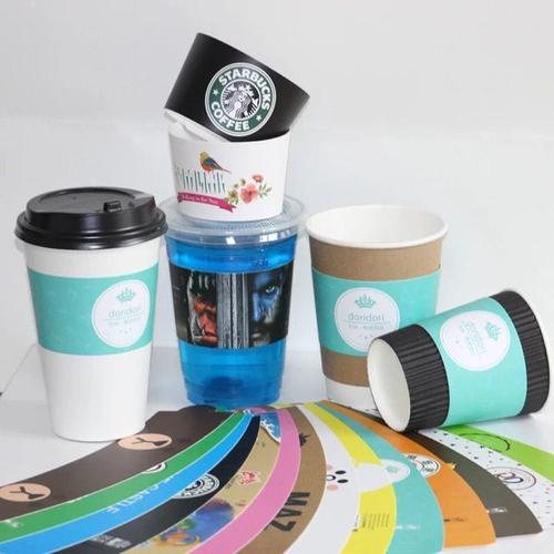 白卡杯套logo印刷一次性