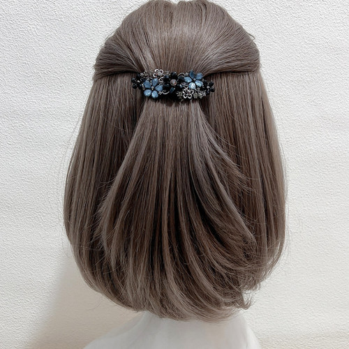 顶夹合金日韩半扎发复古弹簧夹