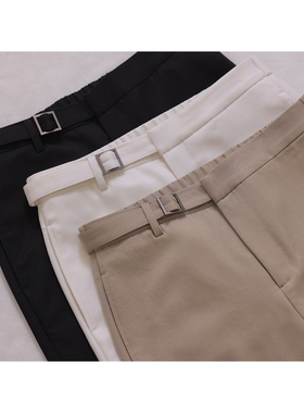 Holy Men | 25SS澳洲强捻极细纯羊毛腰绊设计极简松紧直筒西裤