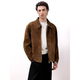 HolyMen 英国CFS藏地牦牛双面皮棕色翻领真皮复古夹克