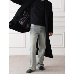 HolyMen | 25FW冈山Kaihara做旧直筒水洗磨白14.5oz牛仔裤男