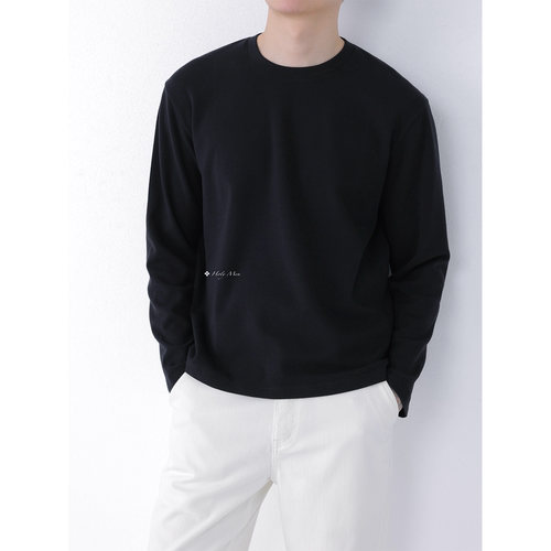 HolyMen天丝羊毛软糯打底长袖T男