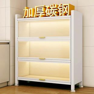 多功能微波炉置物架橱柜柜子收纳碗碟家用储物厨房杂物多层防尘碗