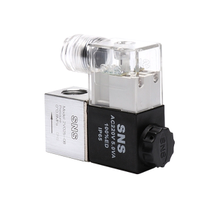 SNS神驰气动电磁阀气阀二位二通电子阀2V025-08/AC220V DC12V