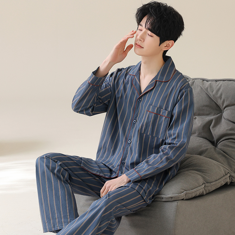 牧棉儿春秋季开衫睡衣套装